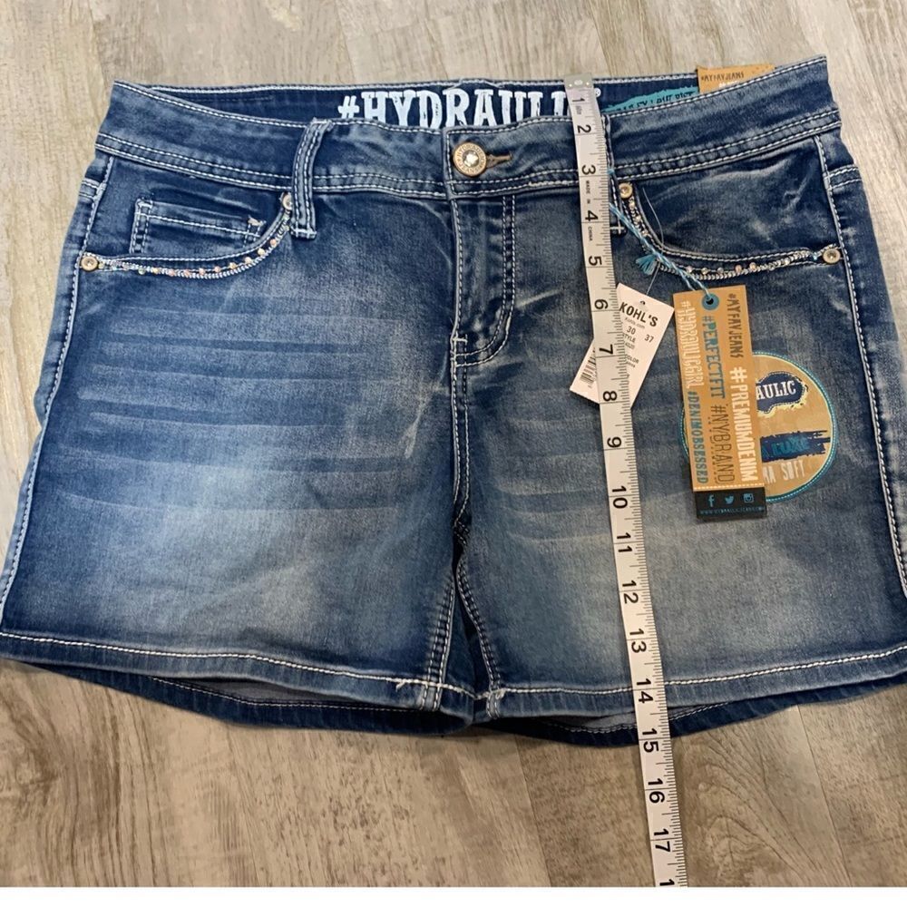 NWT Hydraulic Daily low rise/ultra soft/stretchy distressed jean shorts - Picture 8 of 12